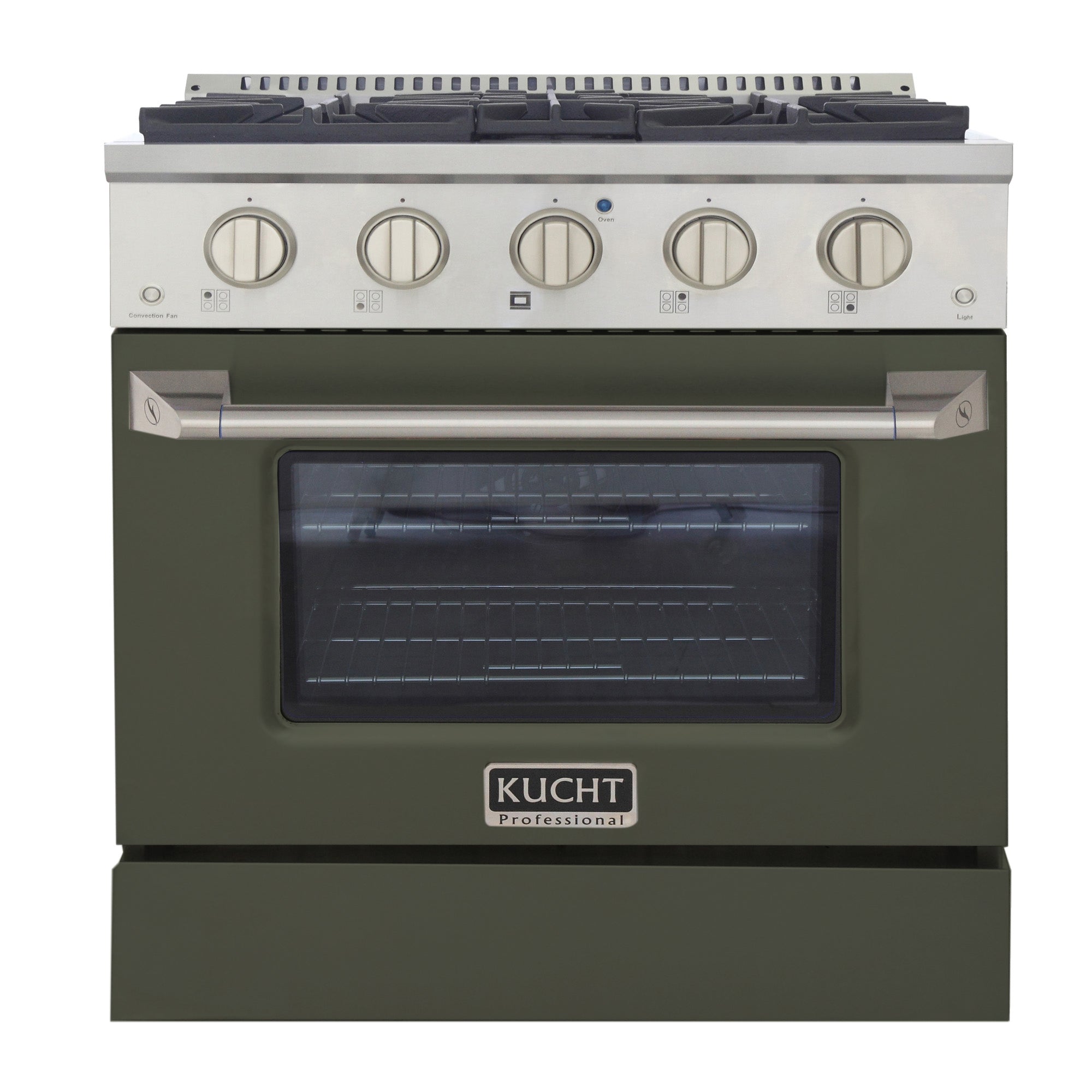 KUCHT Professional 30 in. 4.2 cu. ft. Propane Gas Range with Sealed Burners and Convection Oven in Stainless Steel