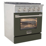 KUCHT Professional 30 in. 4.2 cu. ft. Natural Gas Range with Sealed Burners and Convection Oven in Stainless Steel