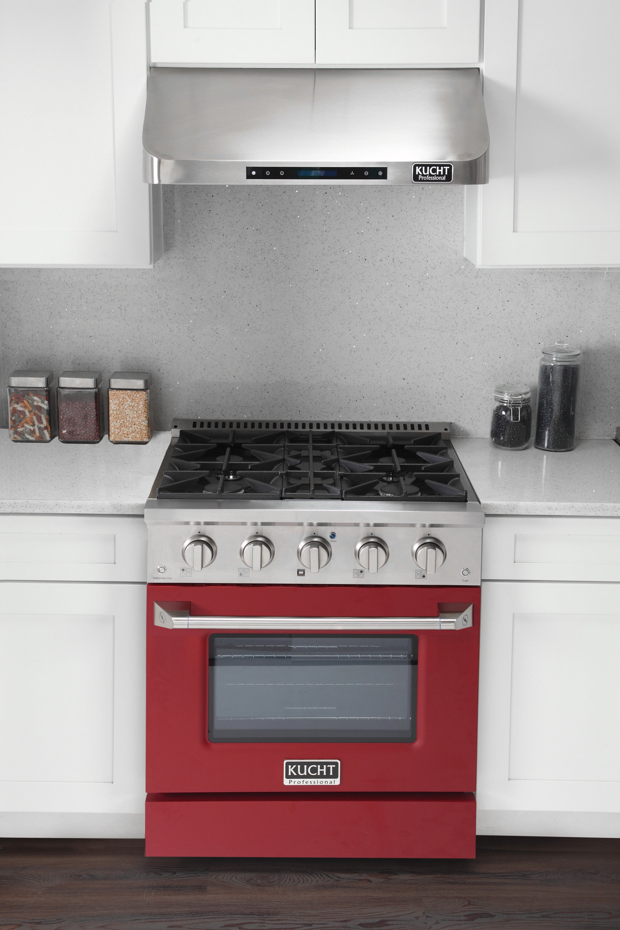 KUCHT Professional 30 in. 4.2 cu. ft. Dual Fuel Range for Natural Gas with Sealed Burners and Convection Oven in Stainless Steel