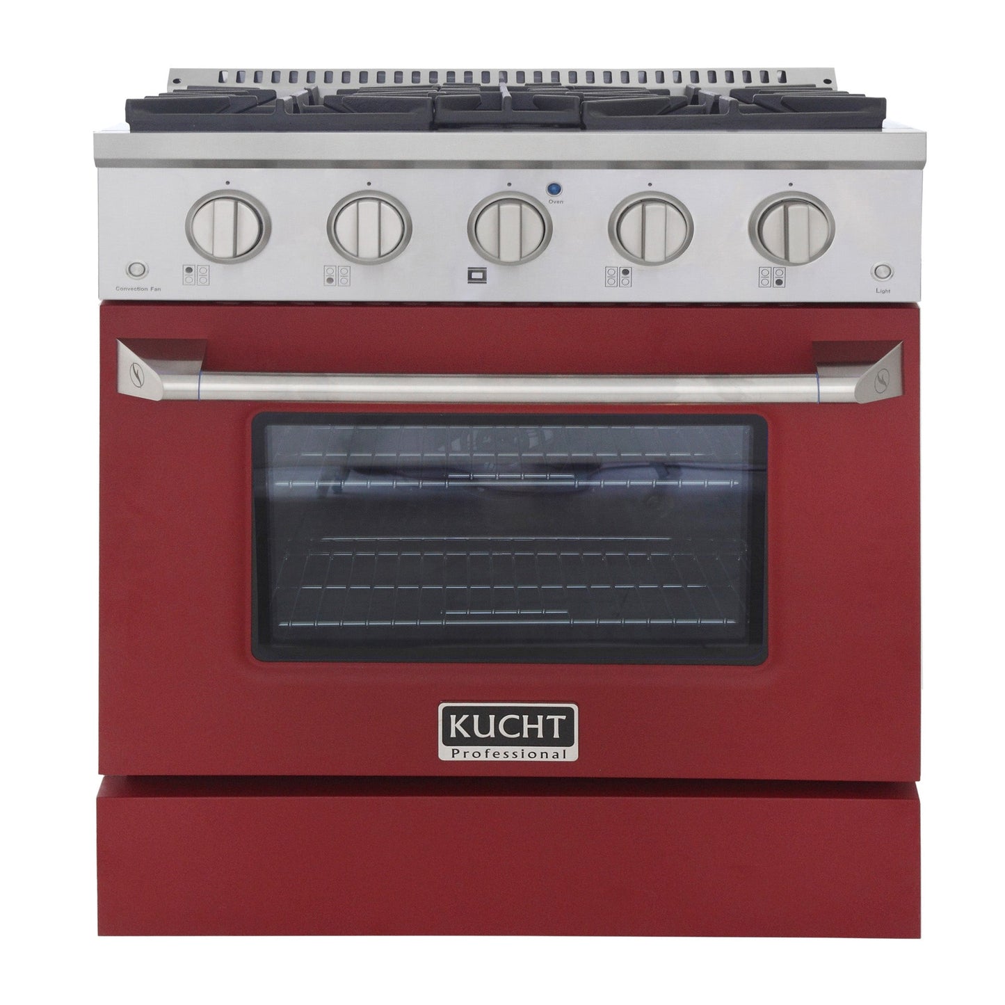 KUCHT Professional 30 in. 4.2 cu. ft. Natural Gas Range with Sealed Burners and Convection Oven in Stainless Steel