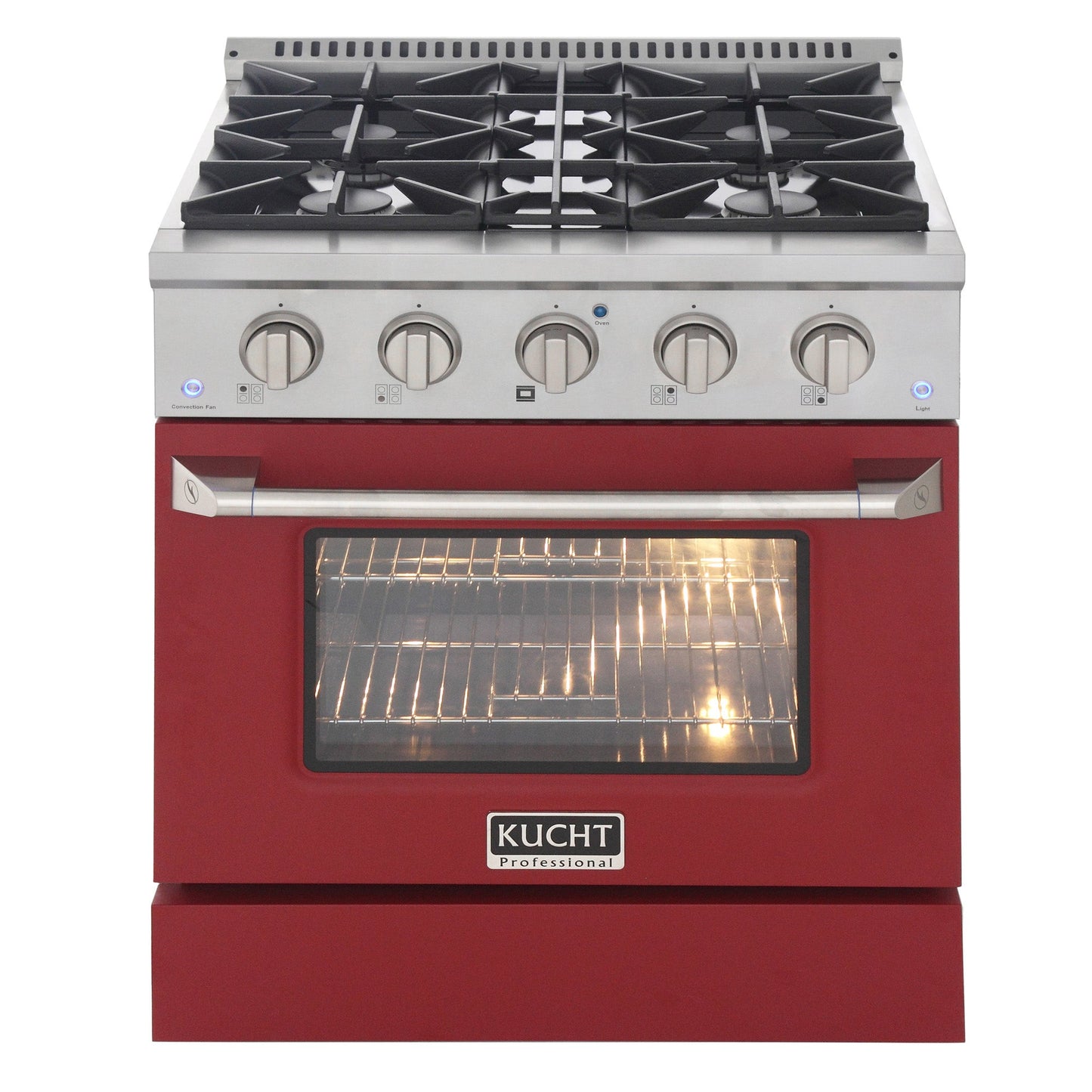 KUCHT Professional 30 in. 4.2 cu. ft. Dual Fuel Range for Natural Gas with Sealed Burners and Convection Oven in Stainless Steel