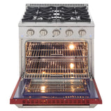 KUCHT Professional 30 in. 4.2 cu. ft. Natural Gas Range with Sealed Burners and Convection Oven in Stainless Steel