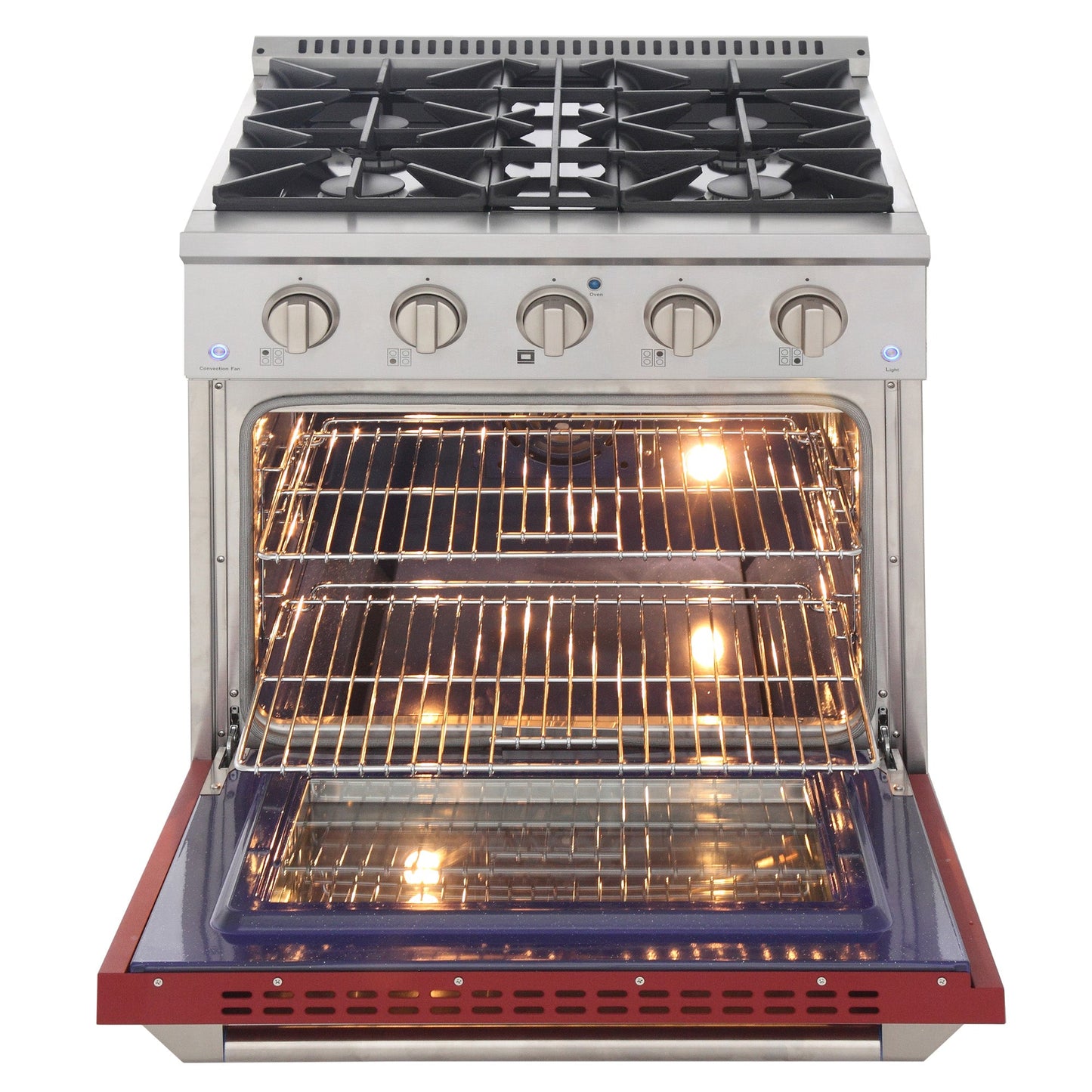 KUCHT Professional 30 in. 4.2 cu. ft. Dual Fuel Range for Natural Gas with Sealed Burners and Convection Oven in Stainless Steel