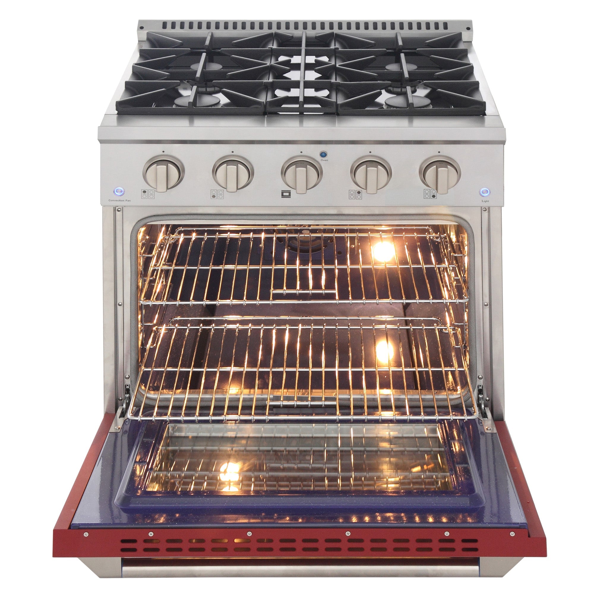 KUCHT Professional 30 in. 4.2 cu. ft. Dual Fuel Range for Natural Gas with Sealed Burners and Convection Oven in Stainless Steel
