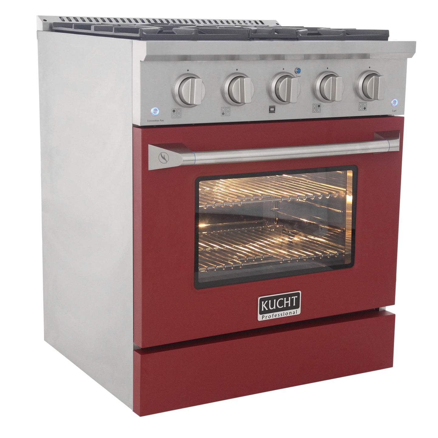 KUCHT Professional 30 in. 4.2 cu. ft. Dual Fuel Range for Natural Gas with Sealed Burners and Convection Oven in Stainless Steel
