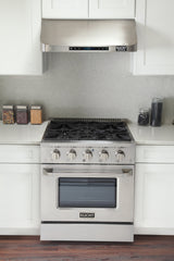 KUCHT Professional 30 in. 4.2 cu. ft. Dual Fuel Range for Propane Gas with Sealed Burners and Convection Oven in Stainless Steel