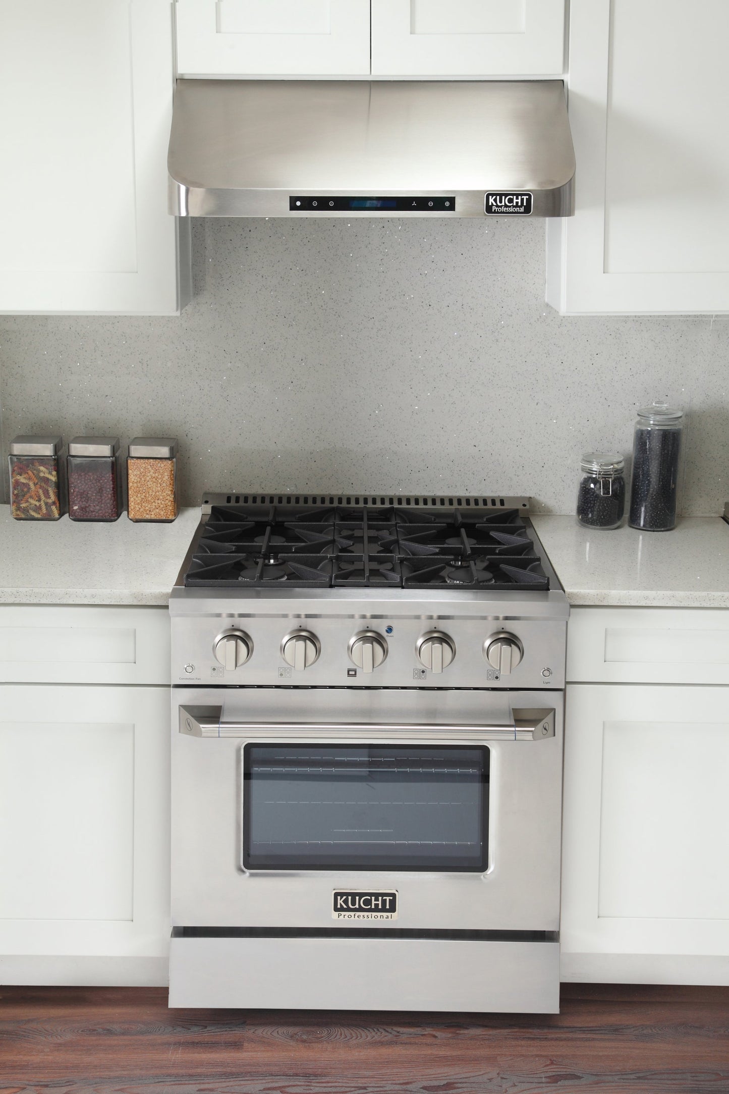 KUCHT Professional 30 in. 4.2 cu. ft. Dual Fuel Range for Natural Gas with Sealed Burners and Convection Oven in Stainless Steel