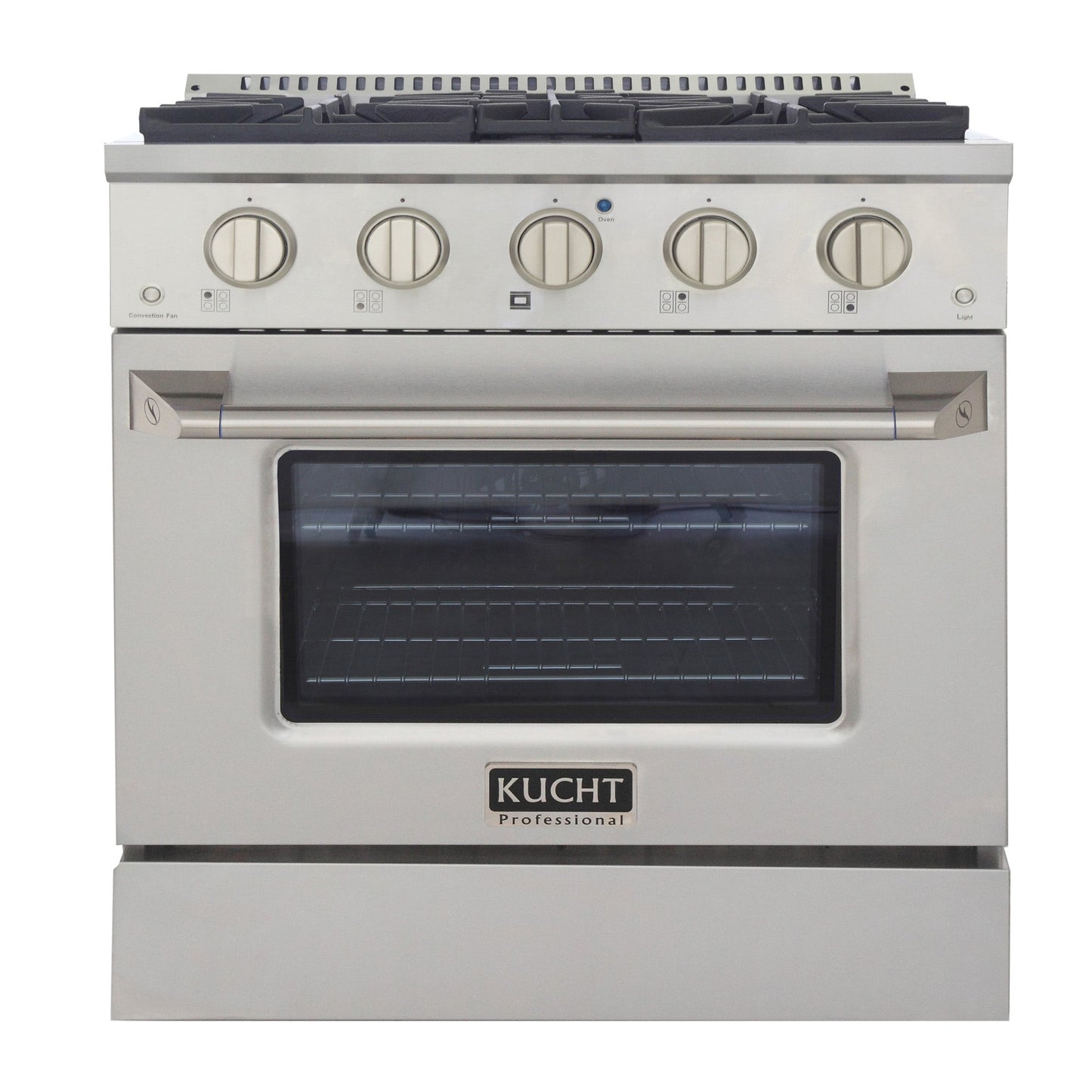 KUCHT Professional 30 in. 4.2 cu. ft. Propane Gas Range with Sealed Burners and Convection Oven in Stainless Steel