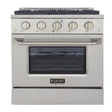 KUCHT Professional 30 in. 4.2 cu. ft. Dual Fuel Range for Propane Gas with Sealed Burners and Convection Oven in Stainless Steel