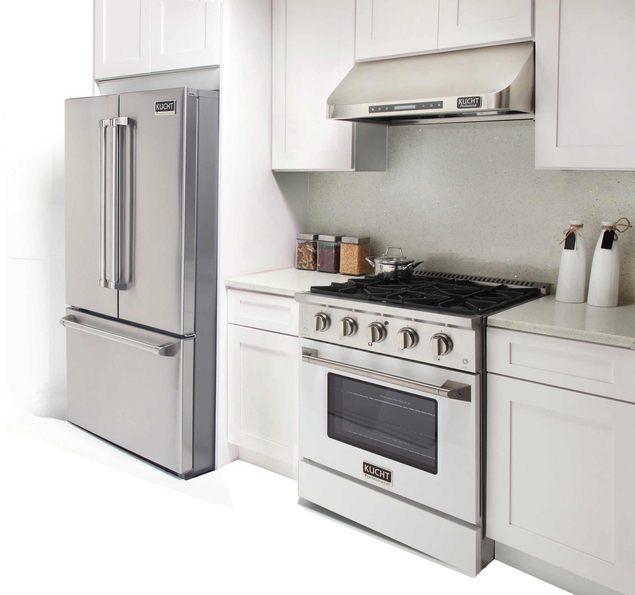 KUCHT Professional 30 in. 4.2 cu. ft. Dual Fuel Range for Propane Gas with Sealed Burners and Convection Oven in Stainless Steel