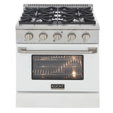 KUCHT Professional 30 in. 4.2 cu. ft. Dual Fuel Range for Propane Gas with Sealed Burners and Convection Oven in Stainless Steel