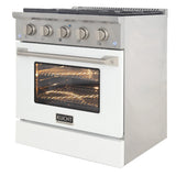 KUCHT Professional 30 in. 4.2 cu. ft. Dual Fuel Range for Propane Gas with Sealed Burners and Convection Oven in Stainless Steel