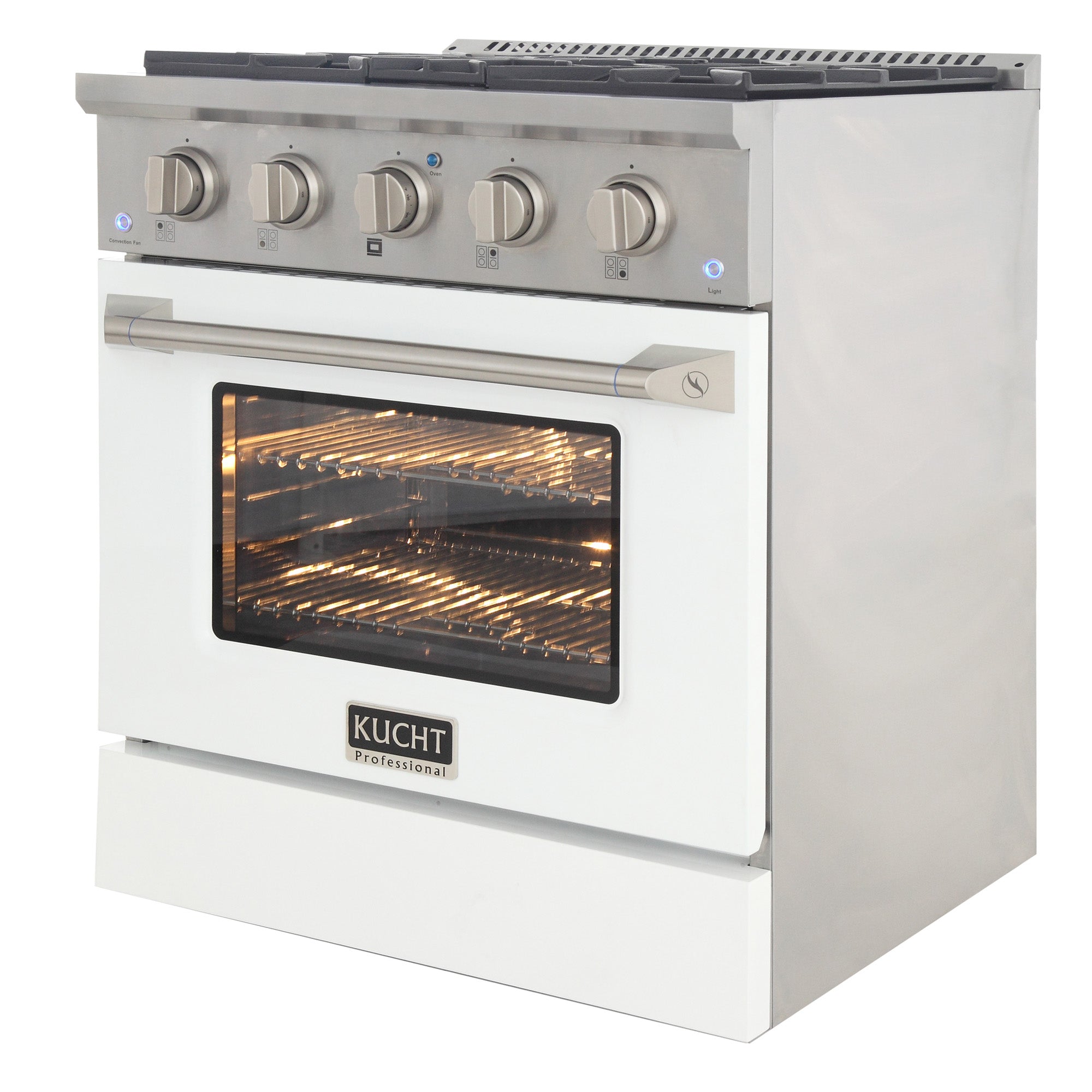 KUCHT Professional 30 in. 4.2 cu. ft. Dual Fuel Range for Propane Gas with Sealed Burners and Convection Oven in Stainless Steel