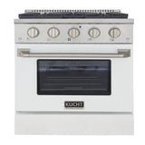 KUCHT Professional 30 in. 4.2 cu. ft. Dual Fuel Range for Natural Gas with Sealed Burners and Convection Oven in Stainless Steel
