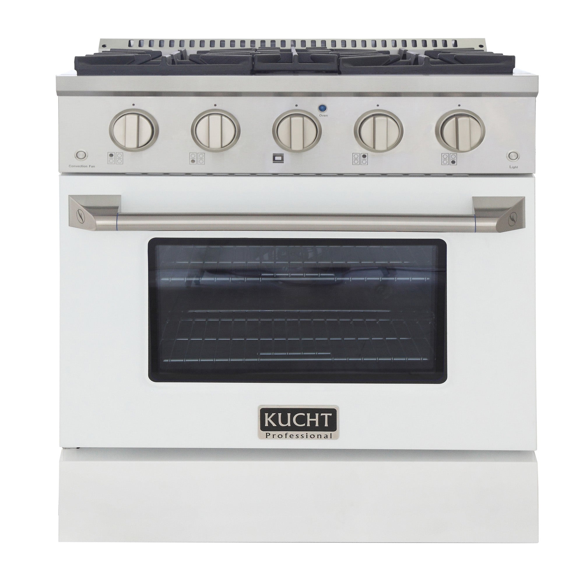 KUCHT Professional 30 in. 4.2 cu. ft. Dual Fuel Range for Natural Gas with Sealed Burners and Convection Oven in Stainless Steel