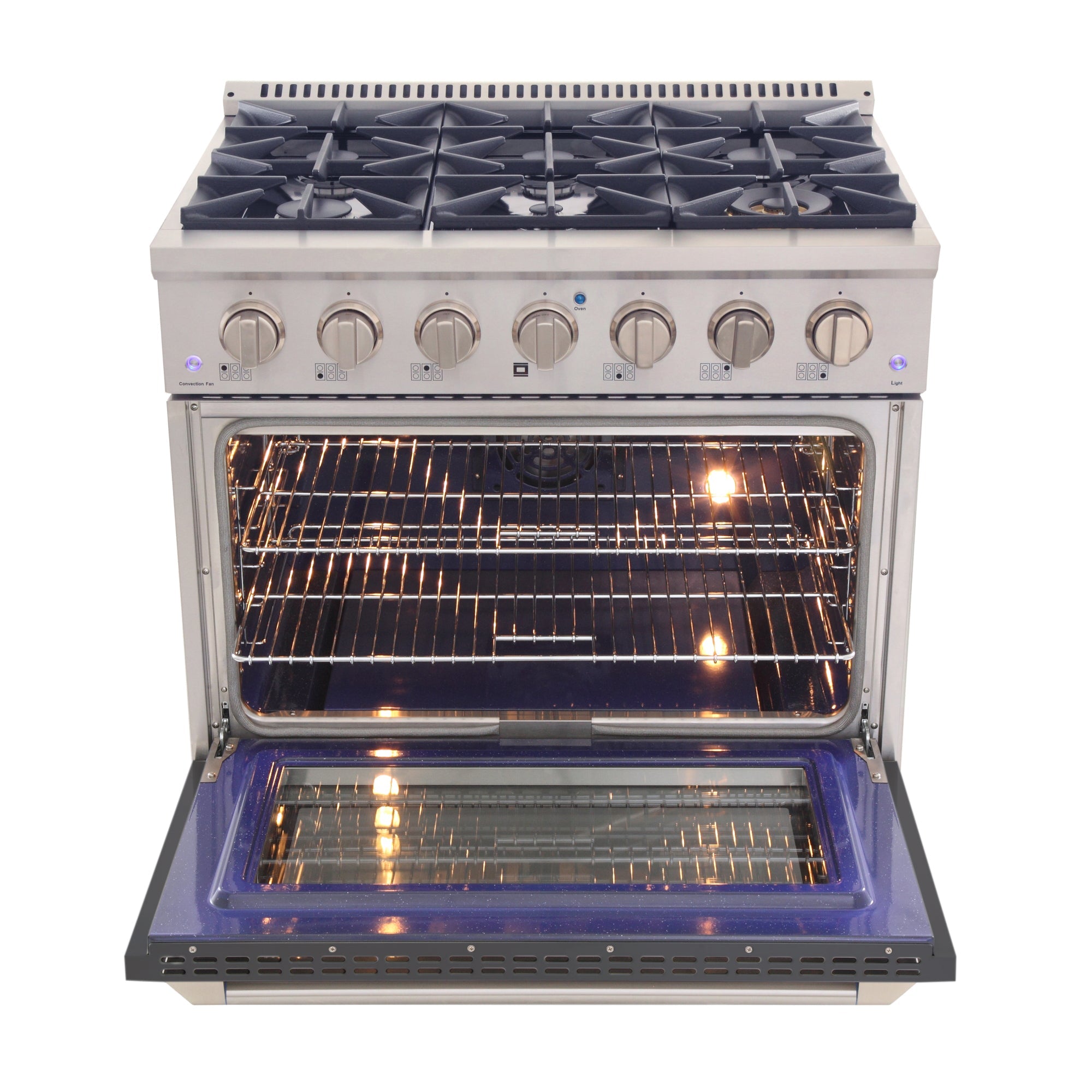 KUCHT Professional 36 in. 5.2 cu. ft. Natural Gas Range with Sealed Burners and Convection Oven in Stainless Steel