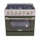 KUCHT Professional 36 in. 5.2 cu. ft. Natural Gas Range with Sealed Burners and Convection Oven in Stainless Steel