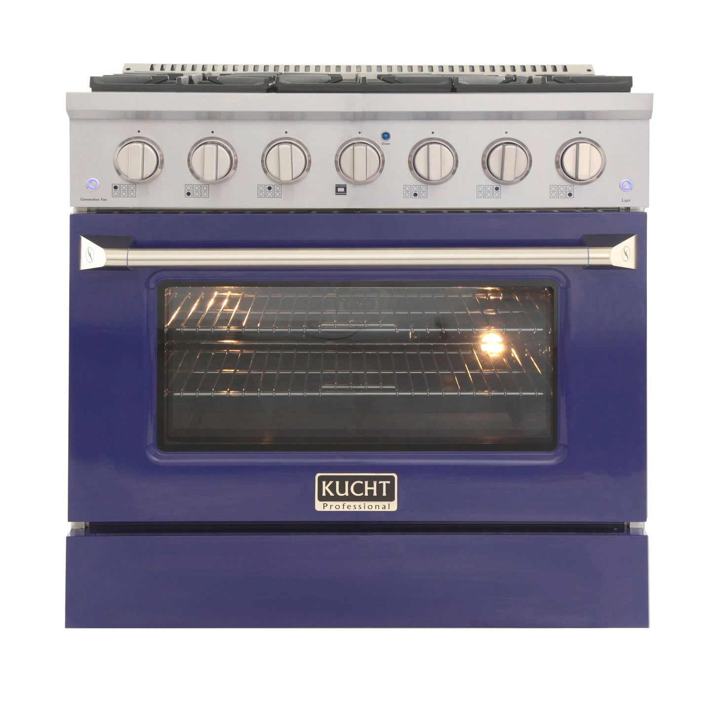 KUCHT Professional 36 in. 5.2 cu. ft. Natural Gas Range with Sealed Burners and Convection Oven in Stainless Steel