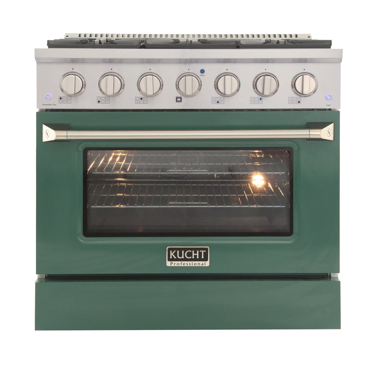 KUCHT Professional 36 in. 5.2 cu. ft. Propane Gas Range with Sealed Burners and Convection Oven in Stainless Steel