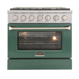 KUCHT Professional 36 in. 5.2 cu. ft. Propane Gas Range with Sealed Burners and Convection Oven in Stainless Steel