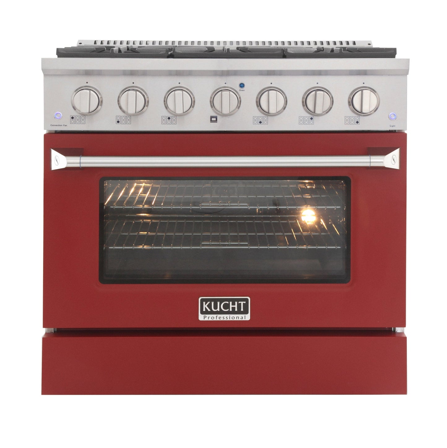 KUCHT Professional 36 in. 5.2 cu. ft. Natural Gas Range with Sealed Burners and Convection Oven in Stainless Steel