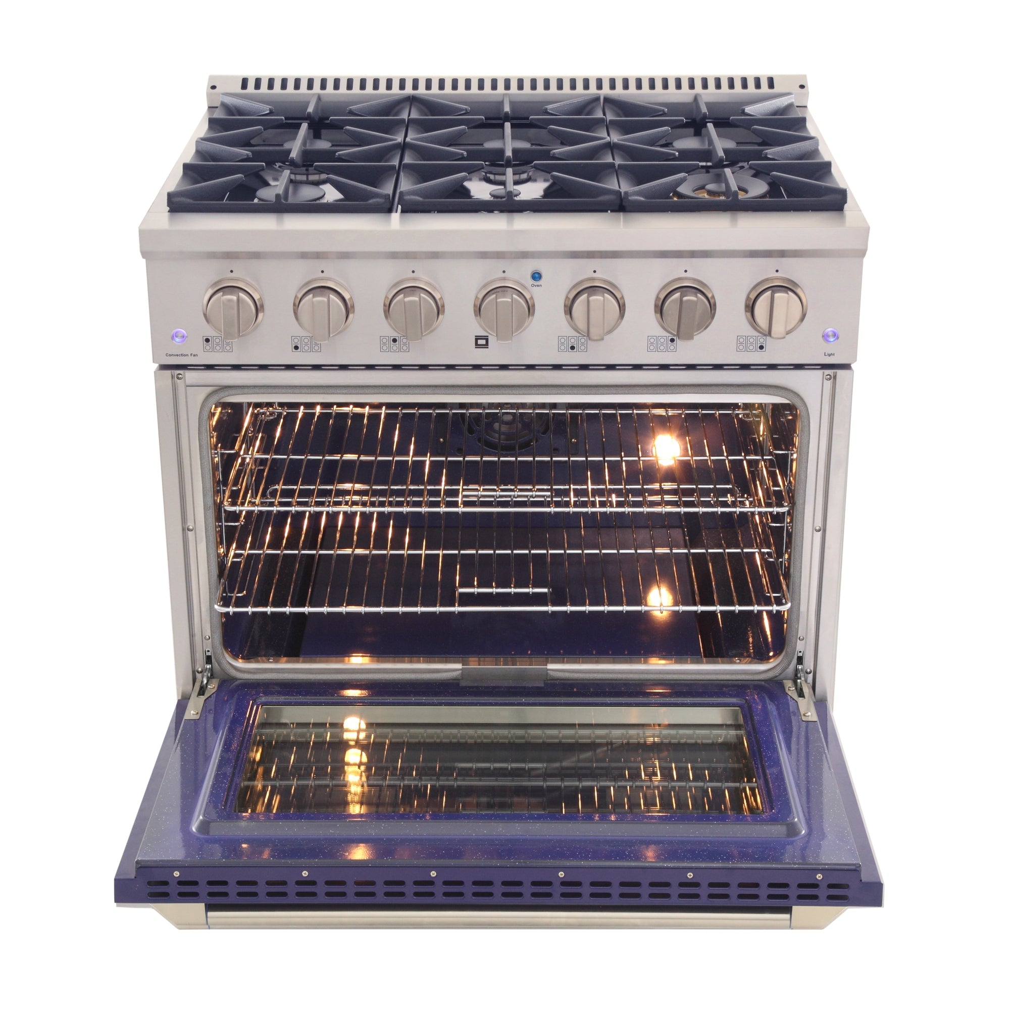 KUCHT Professional 36 in. 5.2 cu. ft. Natural Gas Range with Sealed Burners and Convection Oven in Stainless Steel