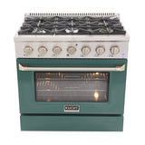 KUCHT Professional 36 in. 5.2 cu. ft. Natural Gas Range with Sealed Burners and Convection Oven in Stainless Steel