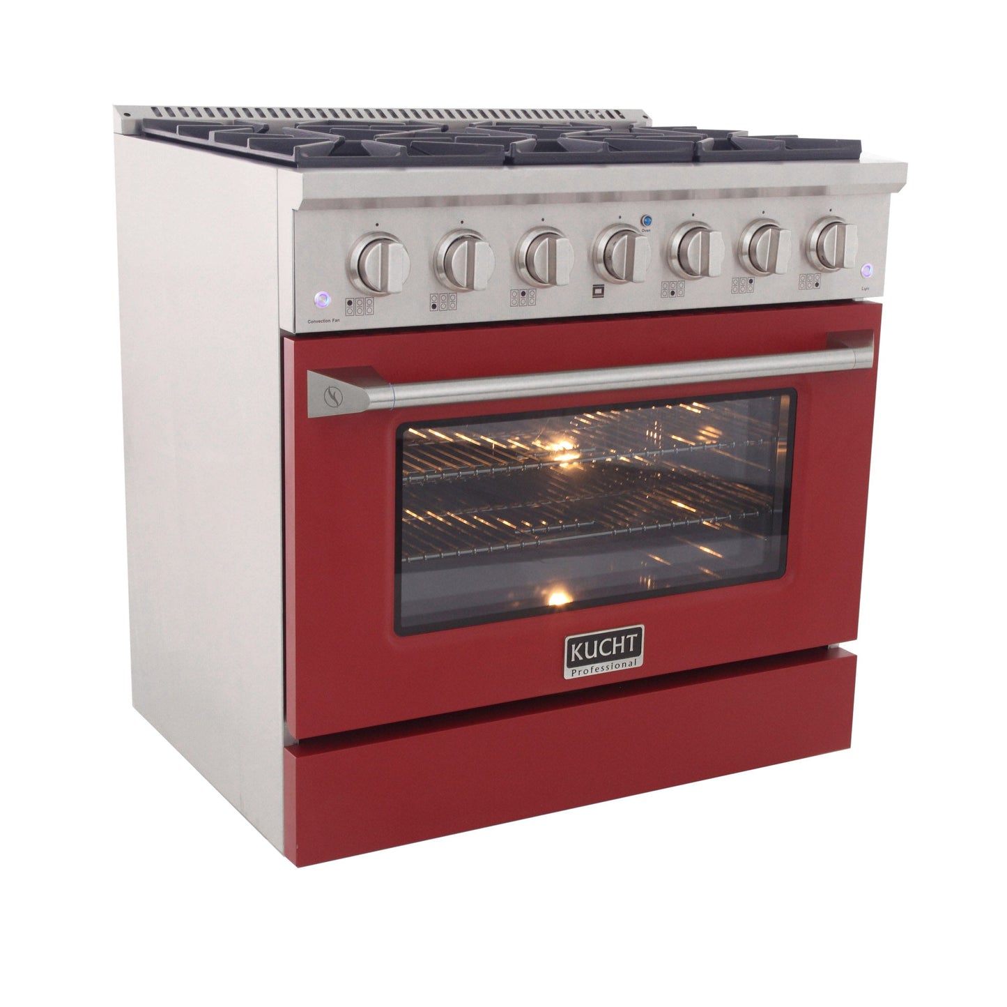 KUCHT Professional 36 in. 5.2 cu. ft. Propane Gas Range with Sealed Burners and Convection Oven in Stainless Steel