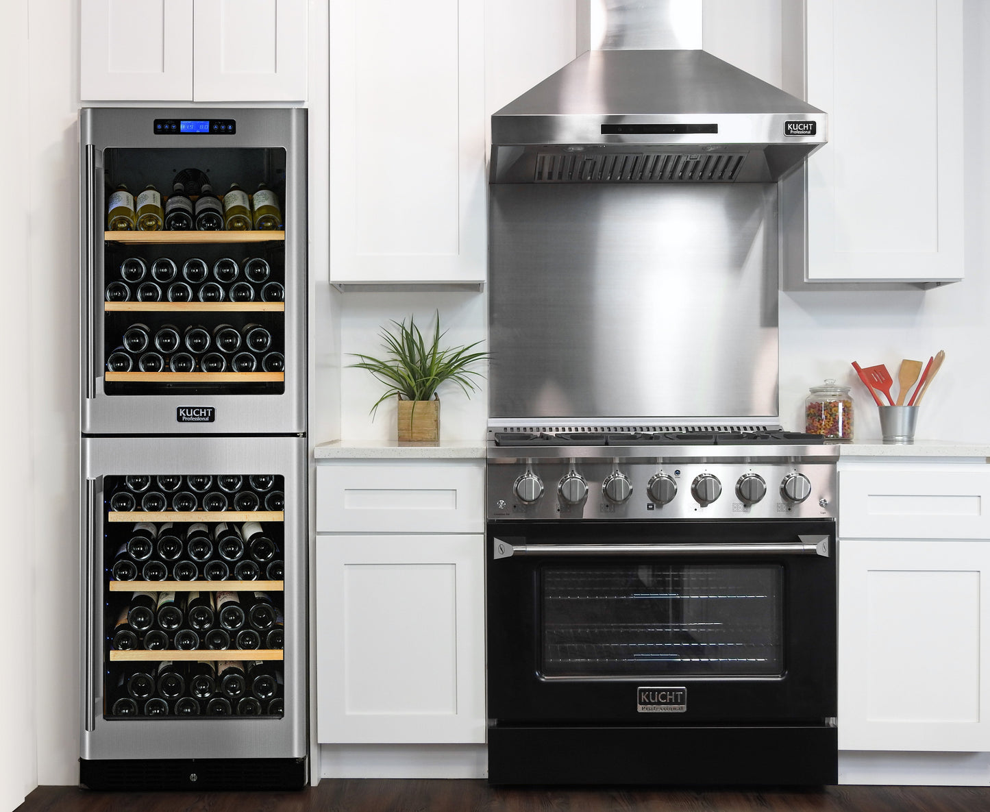 KUCHT Professional 36 in. 5.2 cu. ft. Dual Fuel Range for Propane Gas with Sealed Burners and Convection Oven in Stainless Steel
