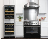 KUCHT Professional 36 in. 5.2 cu. ft. Propane Gas Range with Sealed Burners and Convection Oven in Stainless Steel