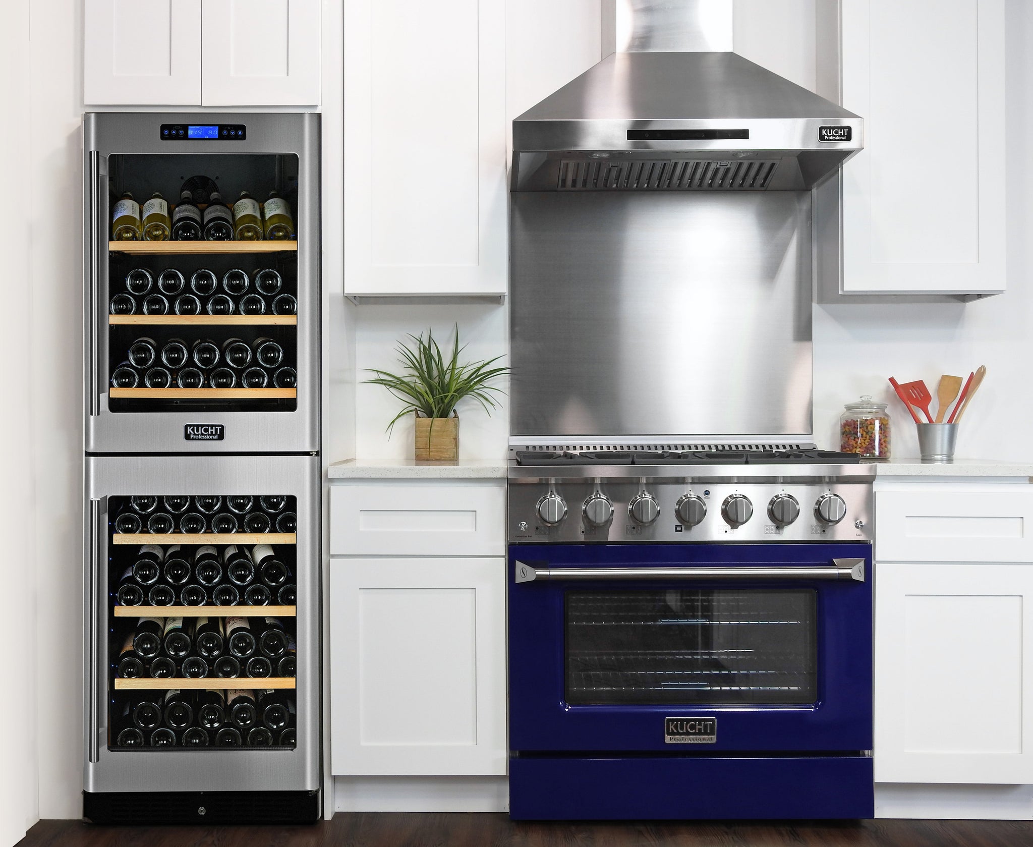 KUCHT Professional 36 in. 5.2 cu. ft. Dual Fuel Range for Propane Gas with Sealed Burners and Convection Oven in Stainless Steel