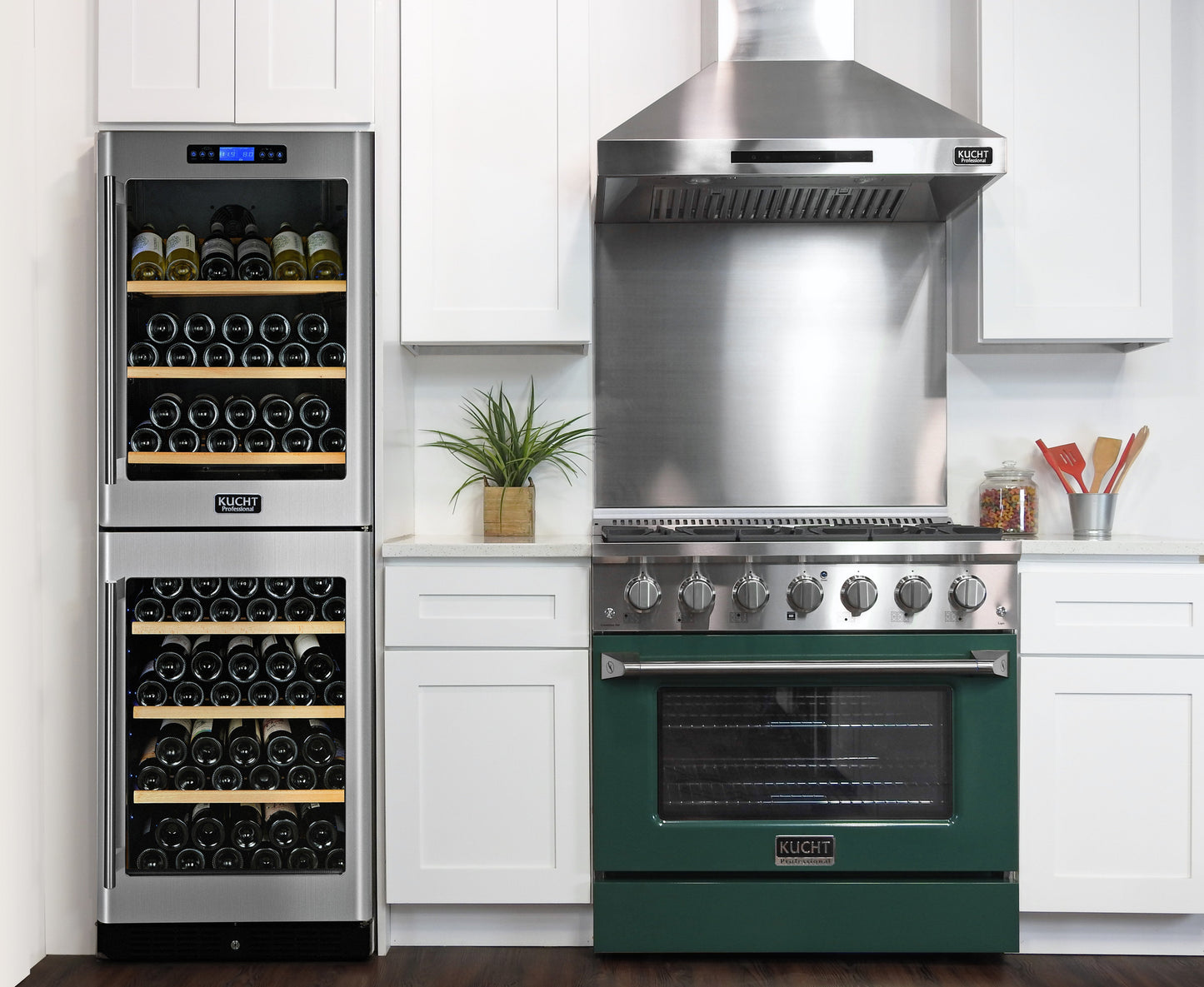 KUCHT Professional 36 in. 5.2 cu. ft. Dual Fuel Range for Natural Gas with Sealed Burners and Convection Oven in Stainless Steel