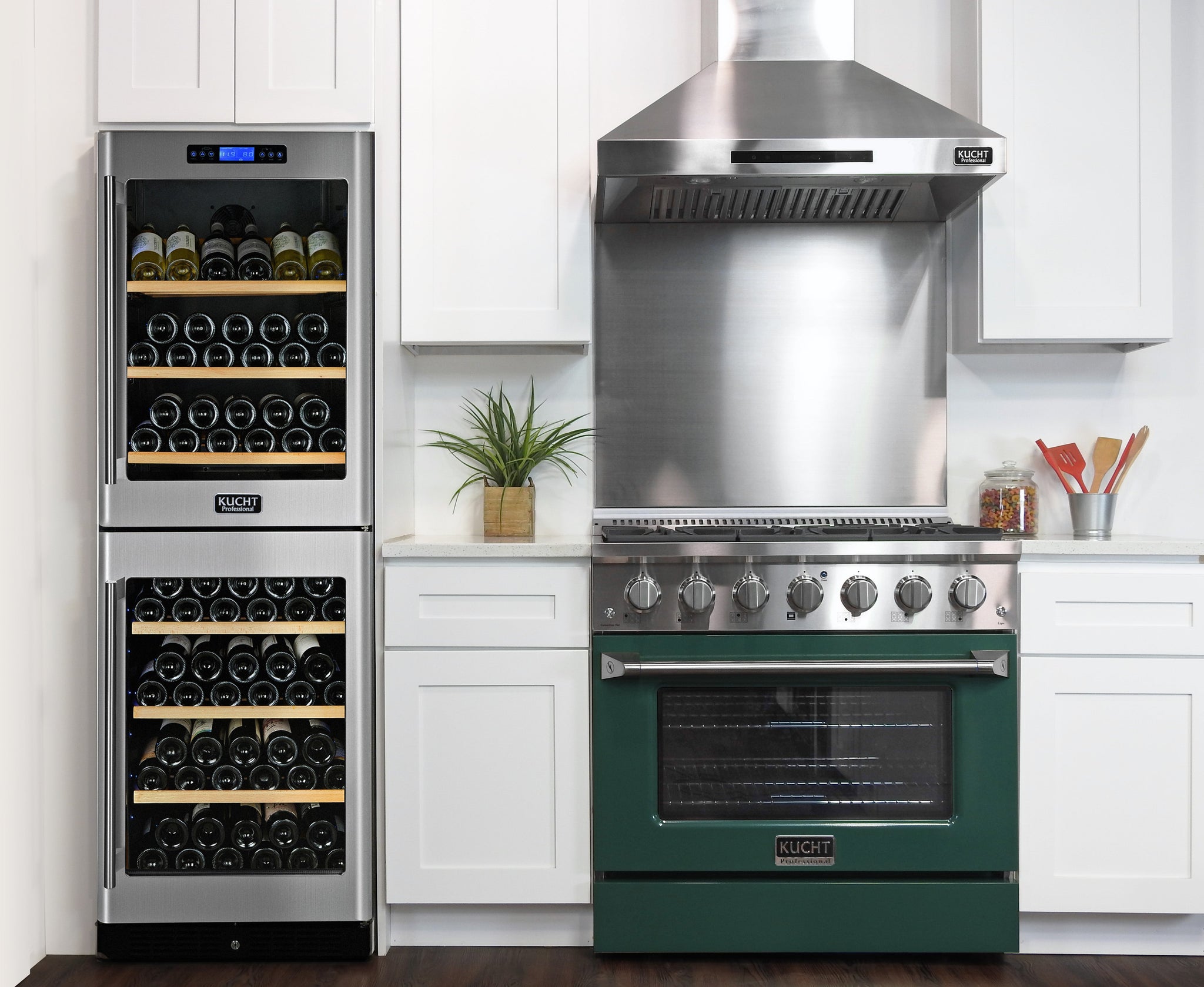 KUCHT Professional 36 in. 5.2 cu. ft. Dual Fuel Range for Natural Gas with Sealed Burners and Convection Oven in Stainless Steel