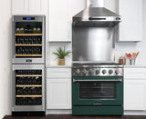 KUCHT Professional 36 in. 5.2 cu. ft. Dual Fuel Range for Propane Gas with Sealed Burners and Convection Oven in Stainless Steel