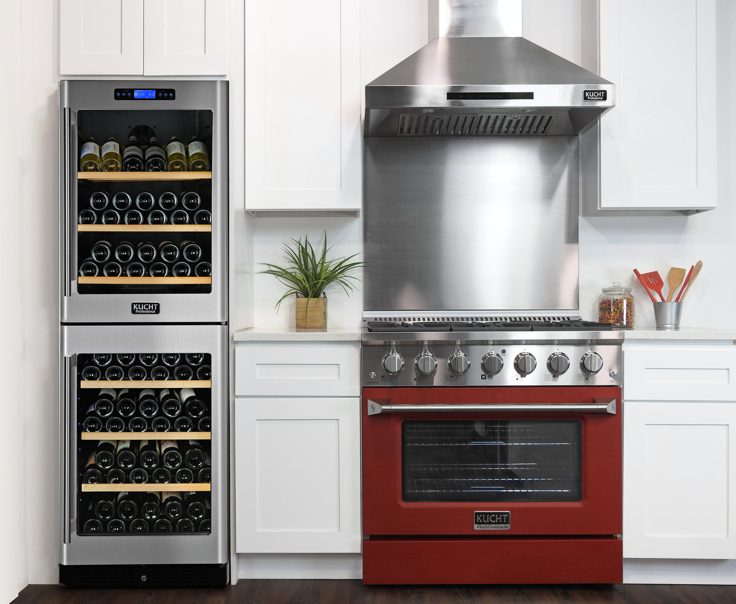 KUCHT Professional 36 in. 5.2 cu. ft. Dual Fuel Range for Propane Gas with Sealed Burners and Convection Oven in Stainless Steel