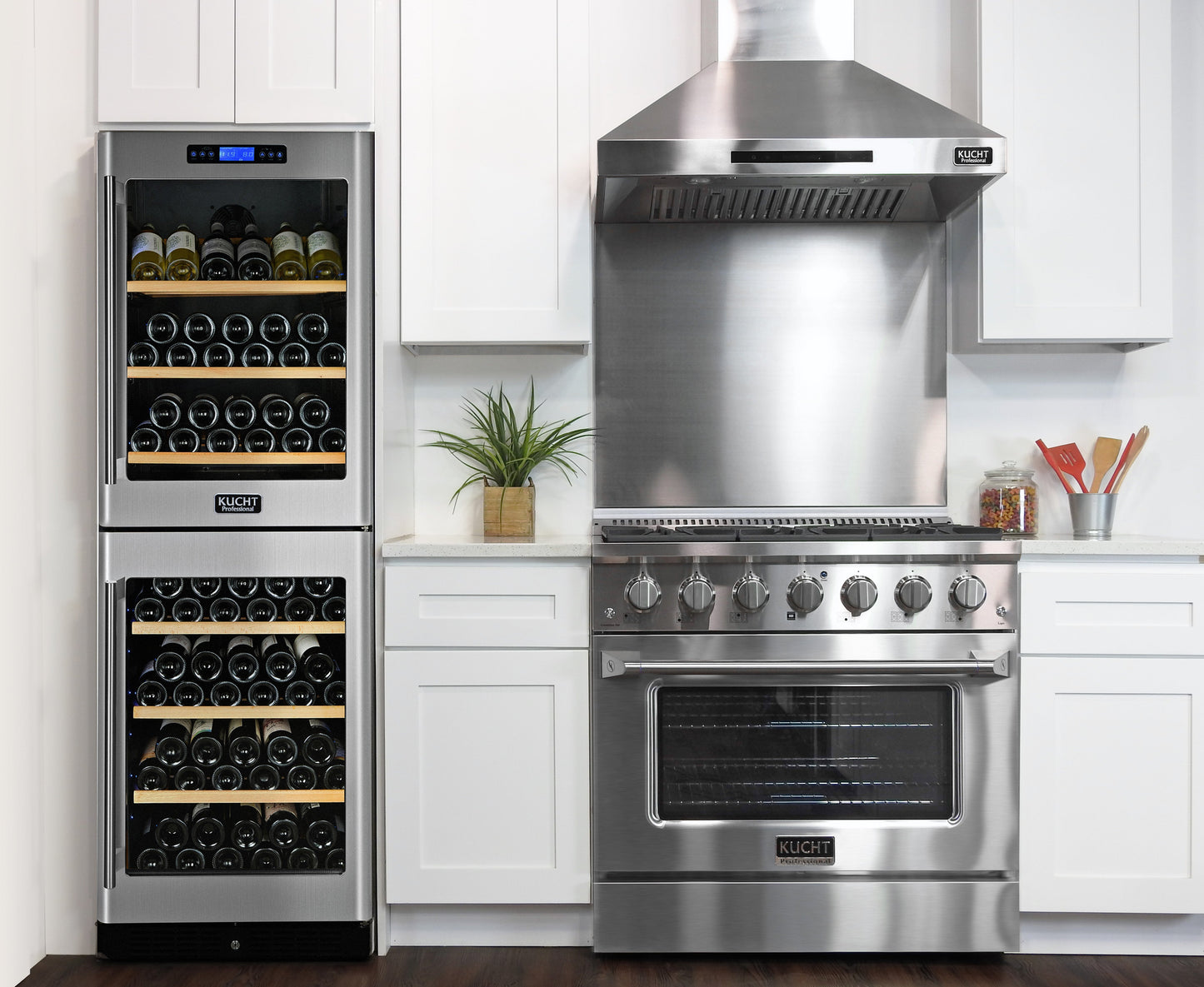 KUCHT Professional 36 in. 5.2 cu. ft. Dual Fuel Range for Natural Gas with Sealed Burners and Convection Oven in Stainless Steel