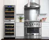 KUCHT Professional 36 in. 5.2 cu. ft. Dual Fuel Range for Propane Gas with Sealed Burners and Convection Oven in Stainless Steel
