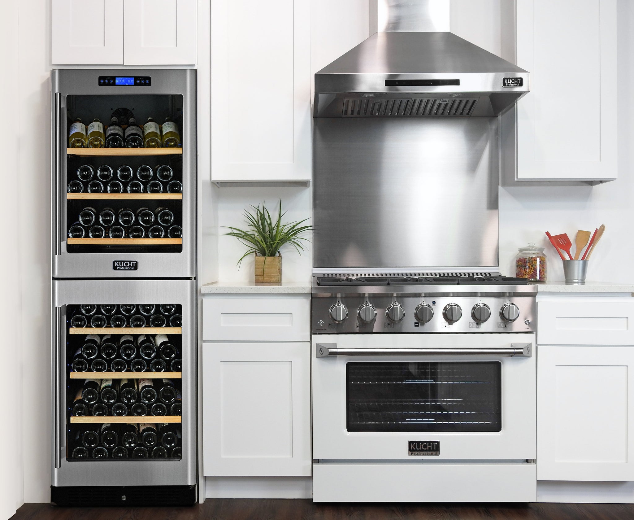 KUCHT Professional 36 in. 5.2 cu. ft. Dual Fuel Range for Natural Gas with Sealed Burners and Convection Oven in Stainless Steel