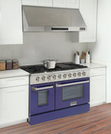 KUCHT Professional 48 in. 6.7 cu. ft. Natural Gas Range with Sealed Burners, Griddle/Grill and Two Ovens - One Convection - in Stainless Steel