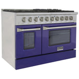 KUCHT Professional 48 in. 6.7 cu. ft. Dual Fuel Range for Propane Gas with Sealed Burners Griddle Grill and Two Ovens One Convection in Stainless Steel