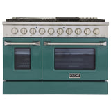 KUCHT Professional 48 in. 6.7 cu. ft. Propane Gas Range with Sealed Burners, Griddle/Grill and Two Ovens - One Convection - in Stainless Steel