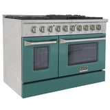 KUCHT Professional 48 in. 6.7 cu. ft. Dual Fuel Range for Propane Gas with Sealed Burners Griddle Grill and Two Ovens One Convection in Stainless Steel