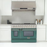KUCHT Professional 48 in. 6.7 cu. ft. Dual Fuel Range for Propane Gas with Sealed Burners Griddle Grill and Two Ovens One Convection in Stainless Steel