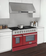 KUCHT Professional 48 in. 6.7 cu. ft. Natural Gas Range with Sealed Burners, Griddle/Grill and Two Ovens - One Convection - in Stainless Steel