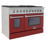 KUCHT Professional 48 in. 6.7 cu. ft. Natural Gas Range with Sealed Burners, Griddle/Grill and Two Ovens - One Convection - in Stainless Steel