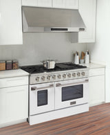 KUCHT Professional 48 in. 6.7 cu. ft. Dual Fuel Range for Propane Gas with Sealed Burners Griddle Grill and Two Ovens One Convection in Stainless Steel