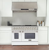 KUCHT Professional 48 in. 6.7 cu. ft. Dual Fuel Range for Natural Gas with Sealed Burners Griddle Grill and Two Ovens One Convection in Stainless Steel