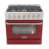 KUCHT Professional 36 in. 5.2 cu. ft. Propane Gas Range with Sealed Burners and Convection Oven in Stainless Steel