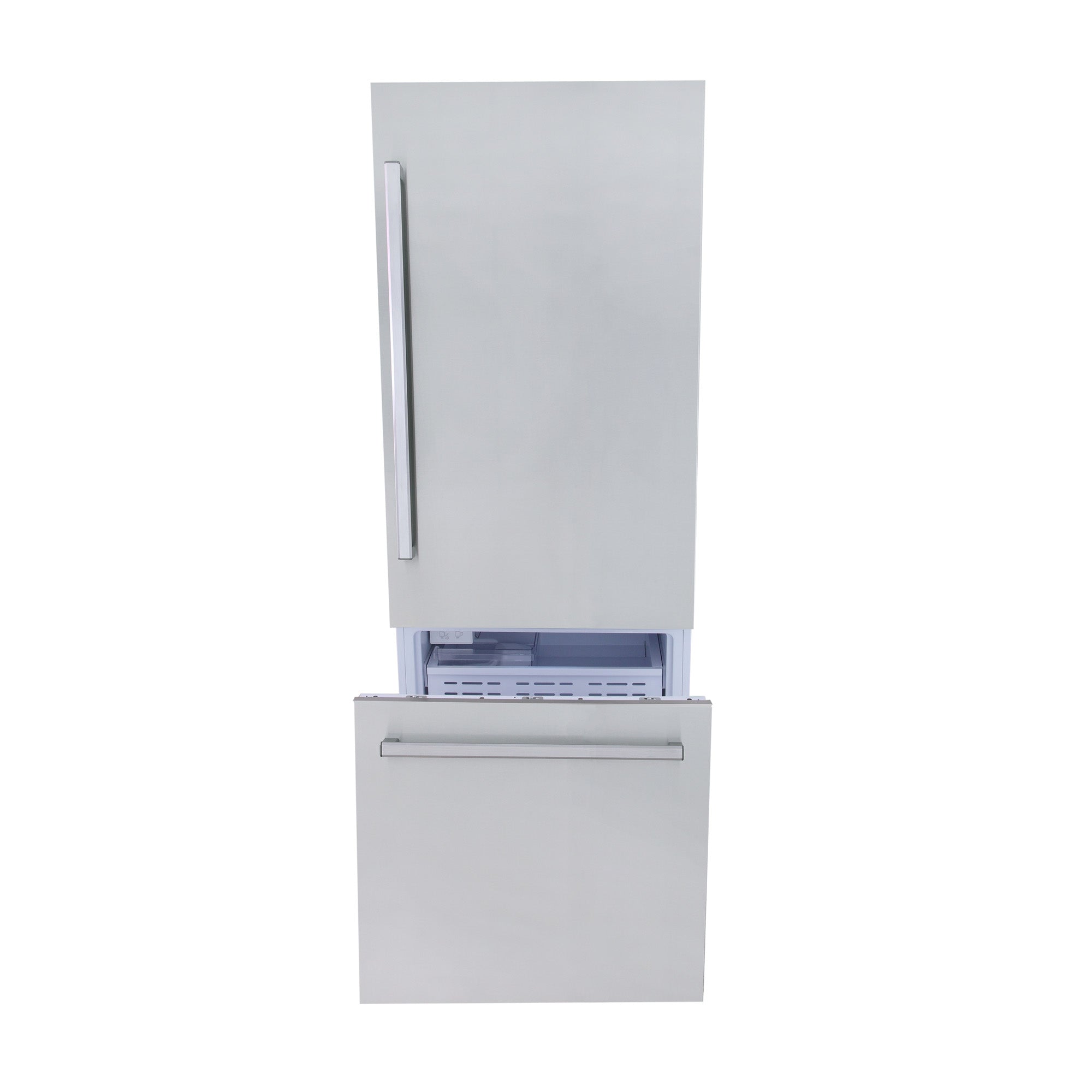 30 in. Width 16 cu. ft. Built In Bottom Freezer Refrigerator in Custom Panel Ready Counter Depth