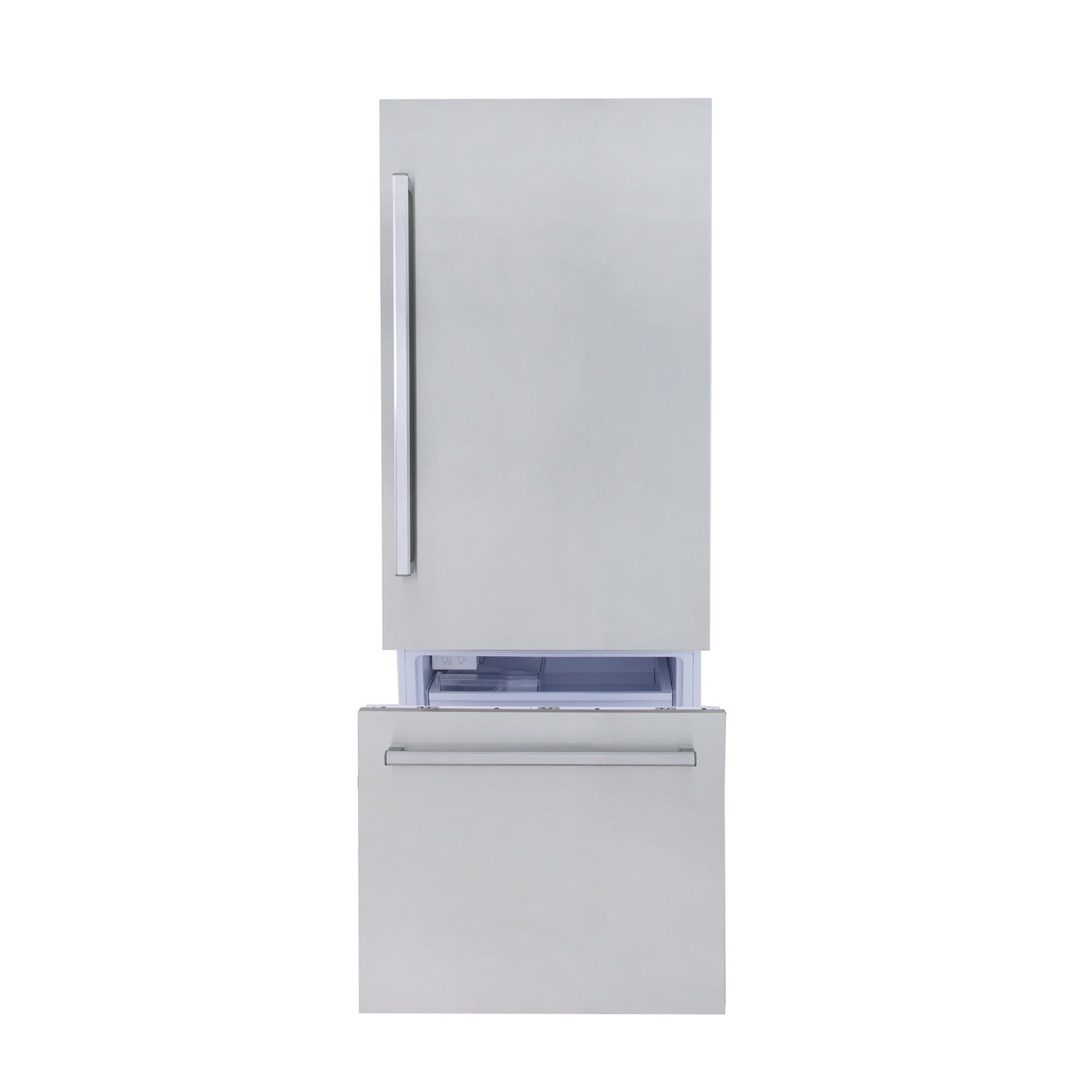 30 in. Width 16 cu. ft. Built In Bottom Freezer Refrigerator in Custom Panel Ready Counter Depth